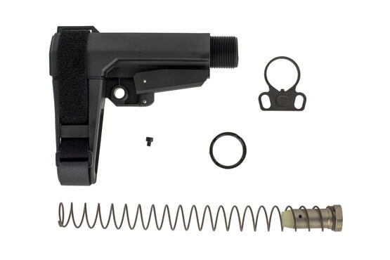 The CMMG Rip Brace CQB kit comes with a proprietary buffer, recoil spring, and end plate